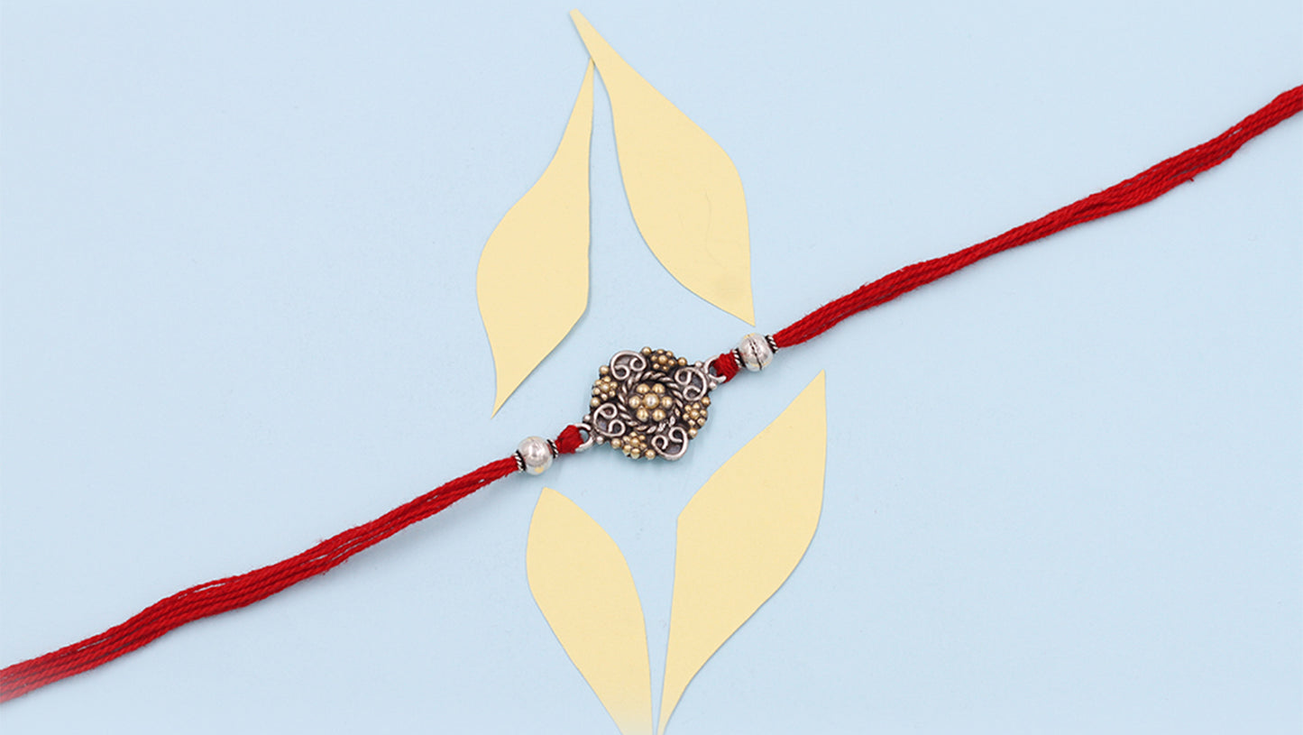 Sangeeta Boochra "925 Sterling Silver Rakhi: Timeless Bond"