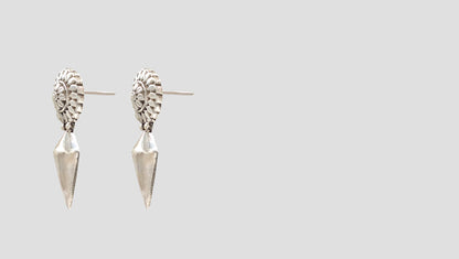 Bohemian Grace: Handcrafted Silver Earrings with a Tribal Touch