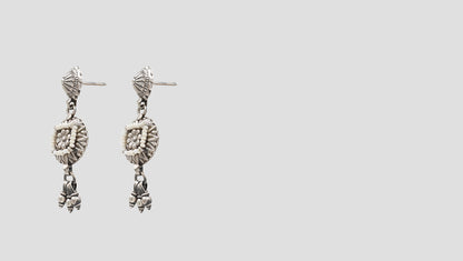 Classic Elegance: Sangeeta Boochra Intricate Silver Earrings
