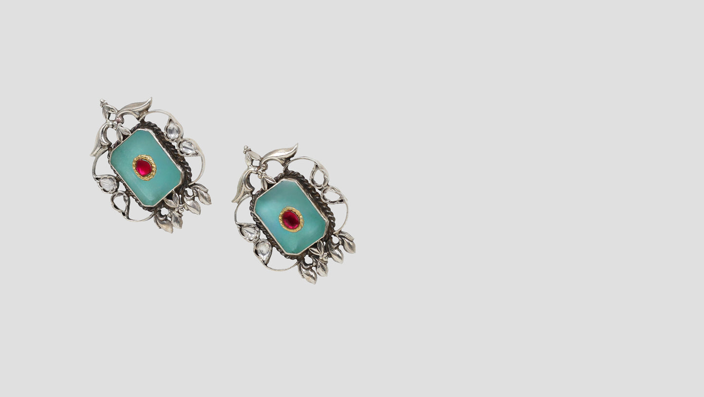 Signature Grace: Sangeeta Boochra Silver Handcrafted Studs