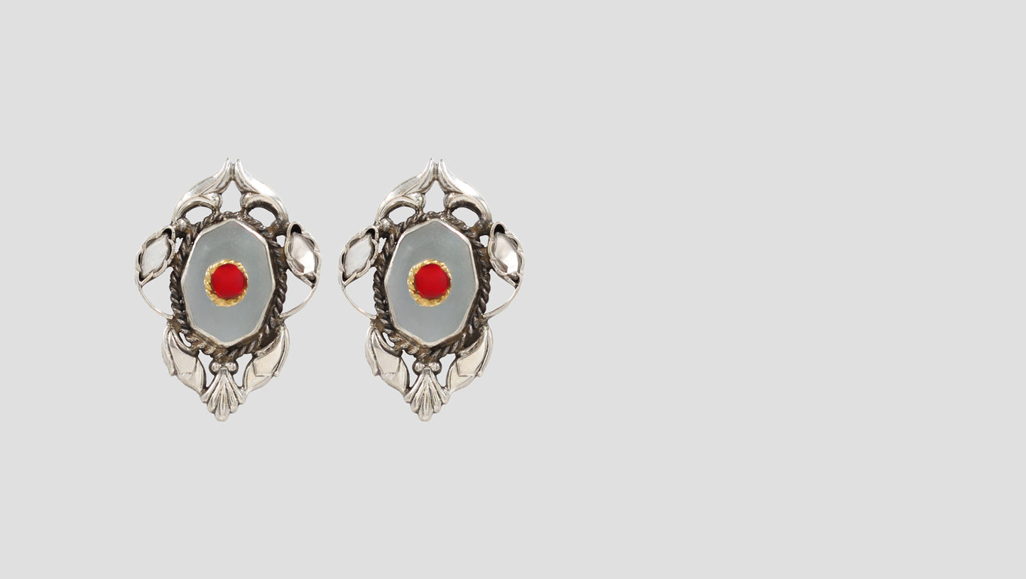 Timeless Simplicity: Handcrafted Silver Studs by Sangeeta Boochra