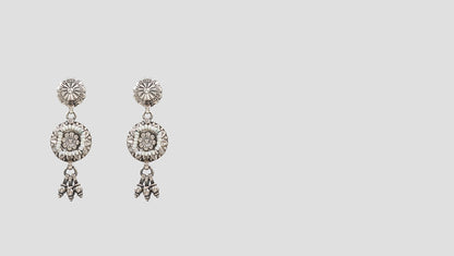 Classic Elegance: Sangeeta Boochra Intricate Silver Earrings