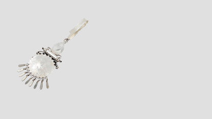 Regal Radiance: Sangeeta Boochra 925 Silver Keychain