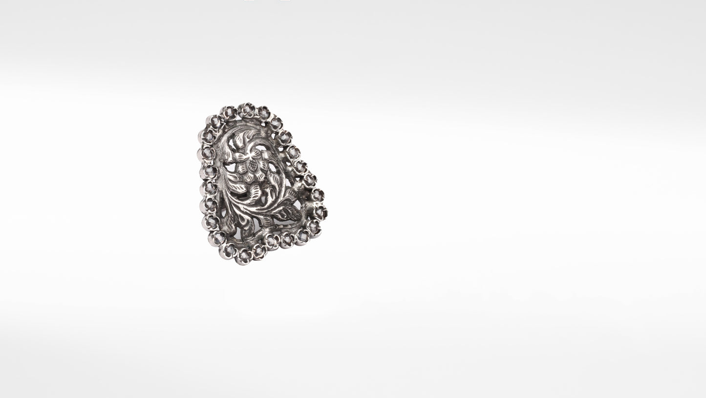 Silver Alina Engraving Ring