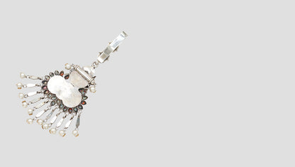 Ethereal Beauty: 925 Silver Keychain with Pearl Embellishments