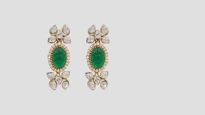 Sangeeta Boochra Gold-Plated Moissanite & Multi-Coloured Stone Choker Set