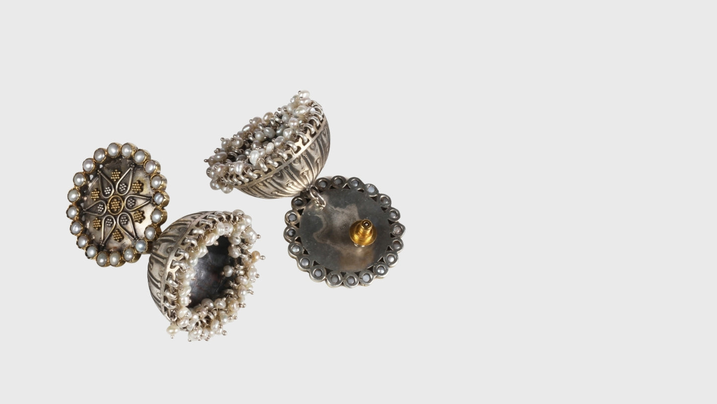 Daniela Silver Jhumka Earrings