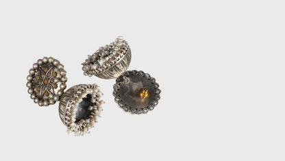 Daniela Silver Jhumka Earrings