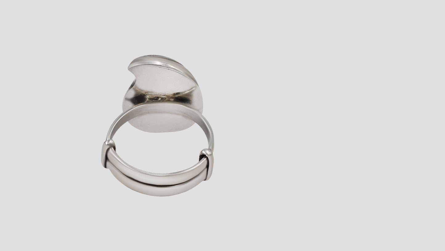 Sangeeta Boochra Ethnic Bohemian Floral Silver Ring