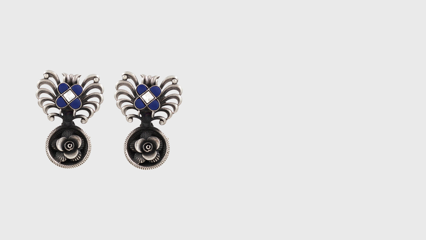 Exquisite Design: Sangeeta Boochra Handcrafted Silver Earrings