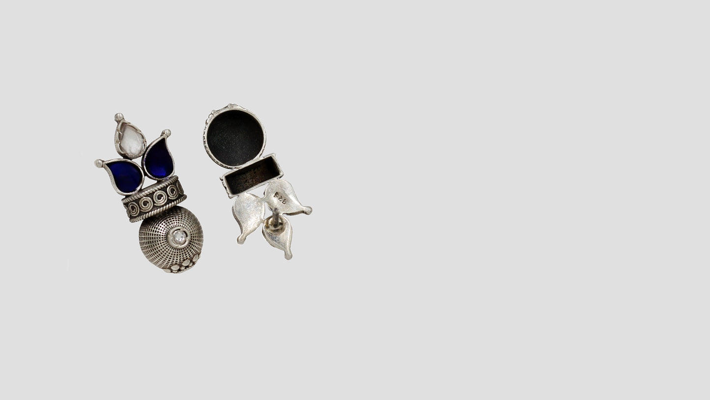 Classic Grace: Sangeeta Boochra Handcrafted Silver Studs