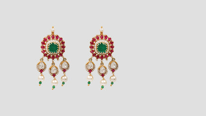 Sangeeta Boochra Moissanite Choker Set with Pearl Drops