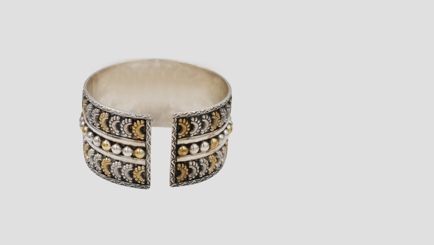 Divine Ganesha Ji Dual-Tone Silver Cuff by Sangeeta Boochra