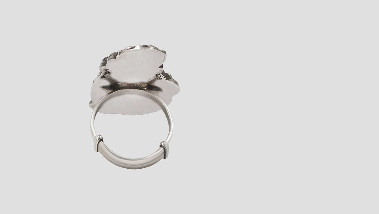 Artisan Peacock Motif Statement Ring – Sangeeta Boochra