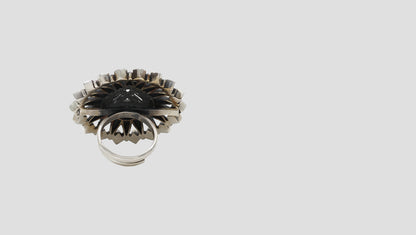 Opulent Charm: Sangeeta Boochra Silver Gold-Plated Ring