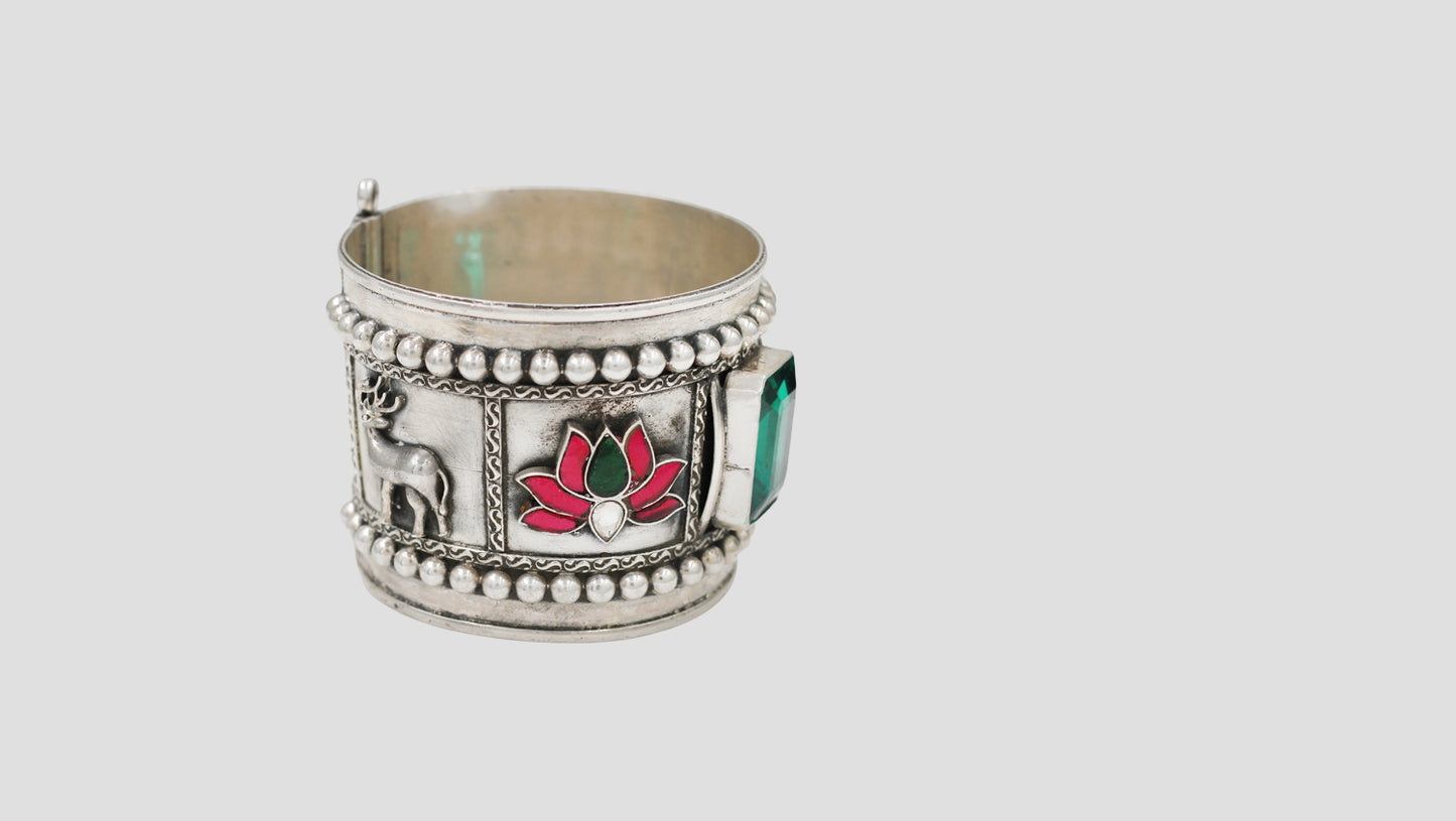 Sangeeta Boochra Handcrafted Tribal Silver Bangle