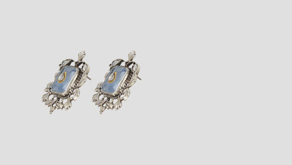 Ornate Elegance: Sangeeta Boochra Silver Handcrafted Studs
