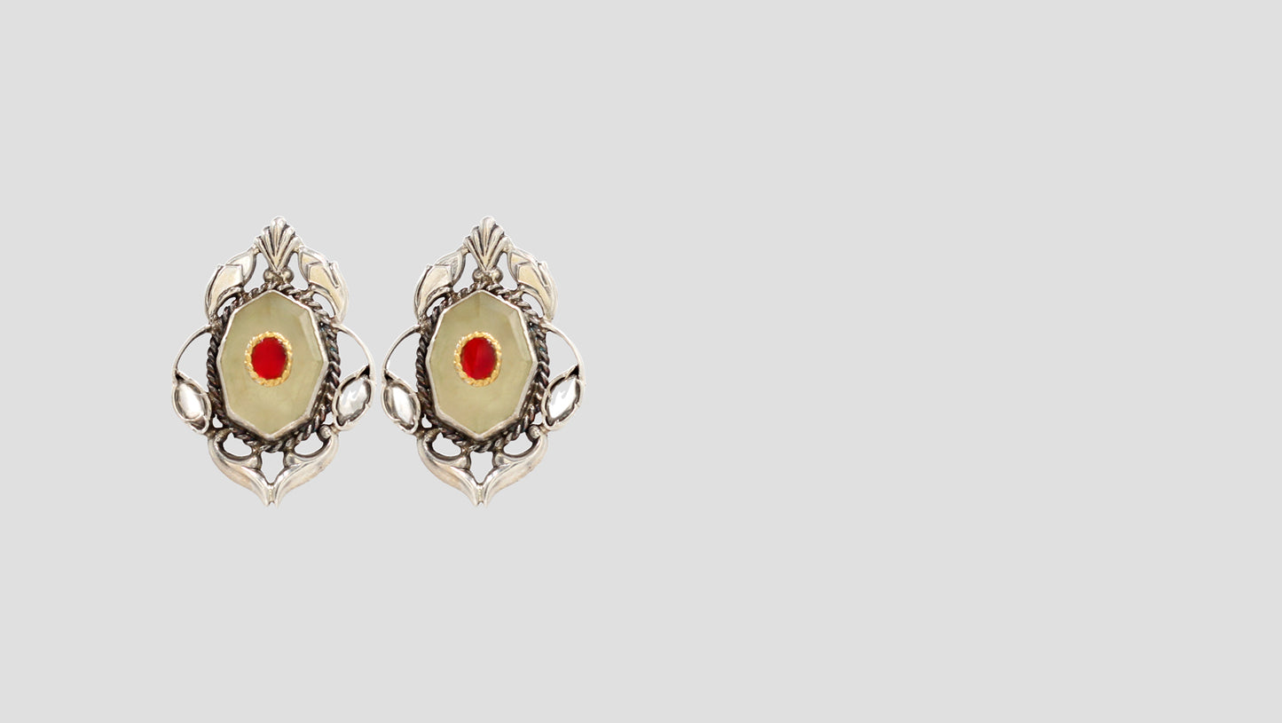 Sophisticated Simplicity: Sangeeta Boochra Silver Handcrafted Studs
