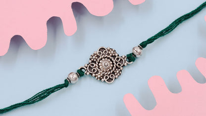 Sangeeta Boochra "925 Sterling Silver Rakhi: Timeless Bond"