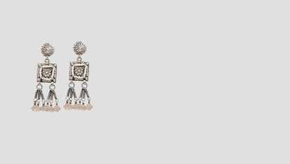 Ethereal Beauty: Sangeeta Boochra Handcrafted Silver Earrings