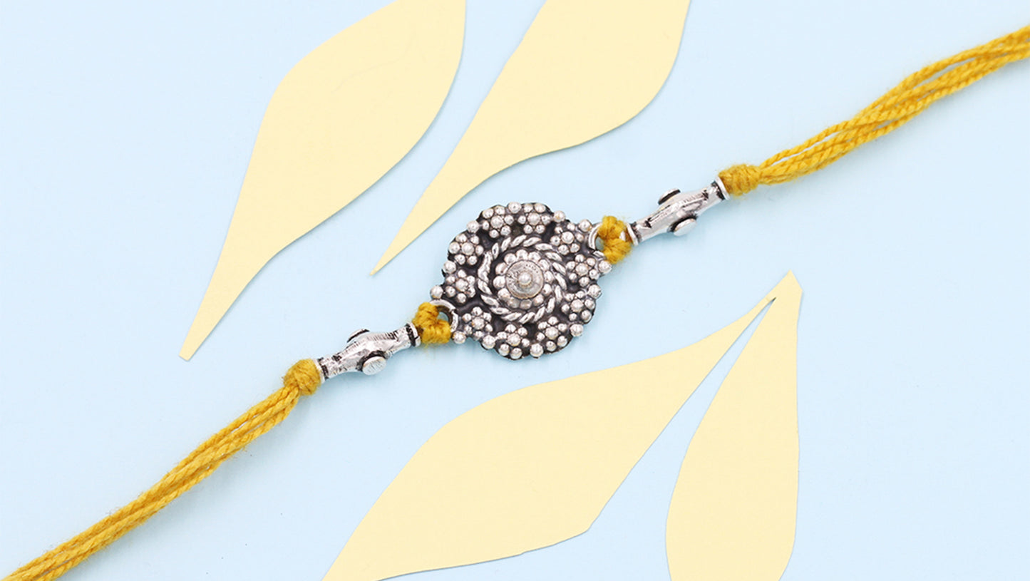 Sangeeta Boochra "925 Sterling Silver Rakhi: Timeless Bond"