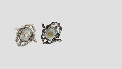 Elegant Heritage: Sangeeta Boochra Handcrafted Silver Stud Earrings