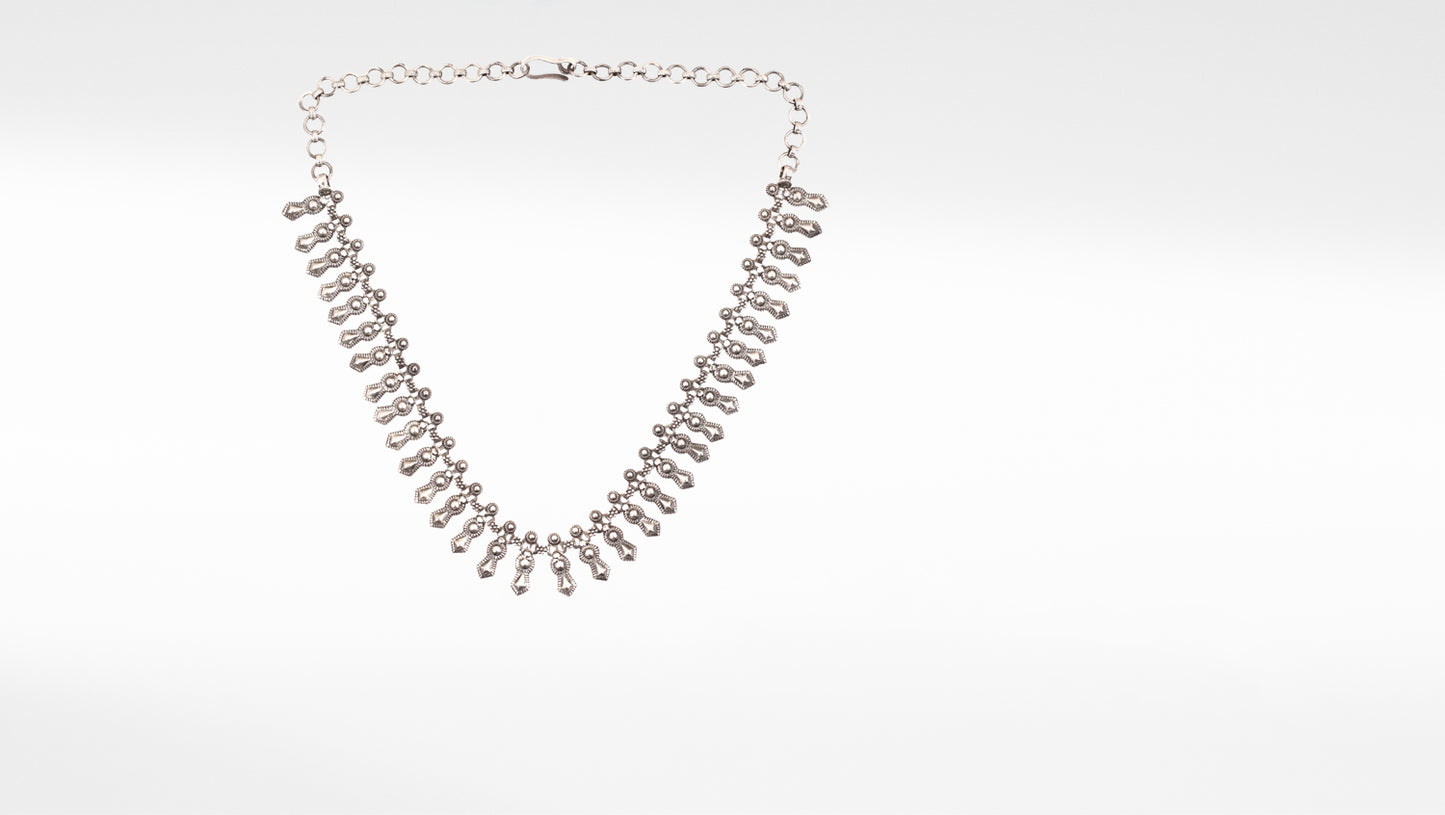 Sangeeta Boochra Tribal Silver Necklace