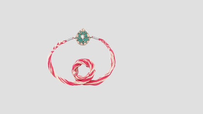 "Lotus Grace Silver Rakhi by Sangeeta Boochra"