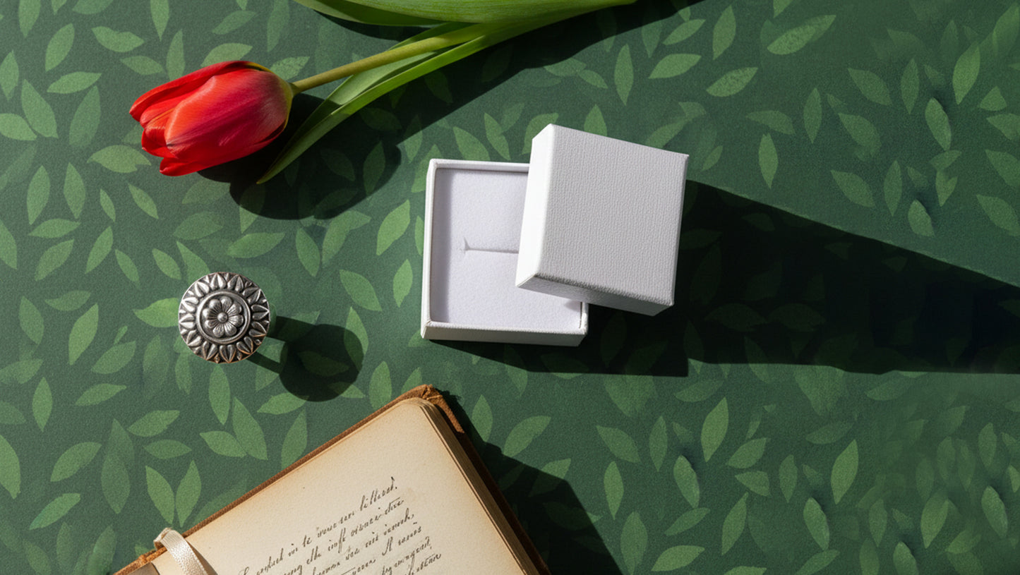 Handcrafted Floral Motif Oxidised Silver Ring – Sangeeta Boochra