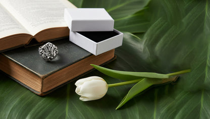 Sangeeta Boochra Handcrafted Traditional Oxidised Silver Ring