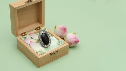 Sangeeta Boochra Midnight Onyx Silver Ring