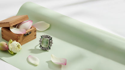 Sangeeta Boochra Vintage-Inspired Silver Ring with Handcrafted Details