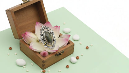 Sangeeta Boochra Ethnic Handcrafted Silver Statement Ring