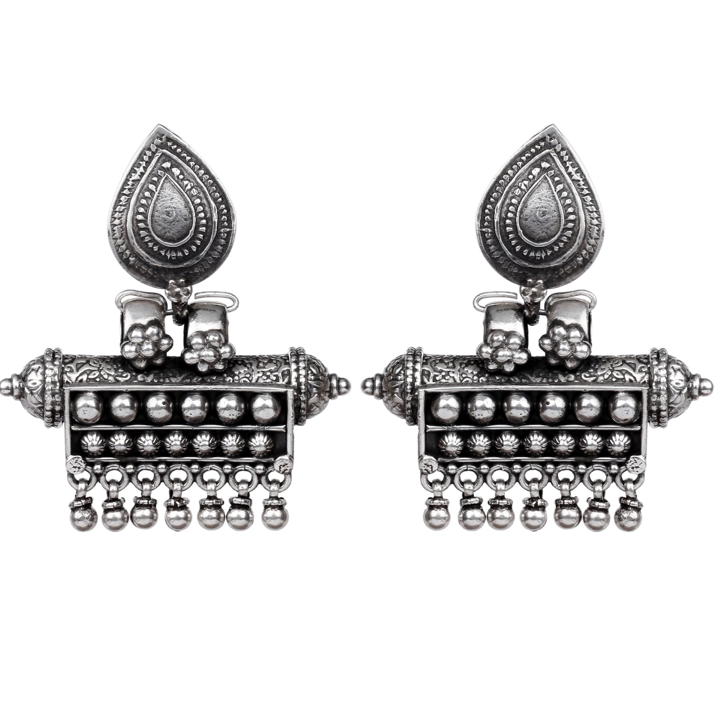 Alia Bhat in Silver Earrings