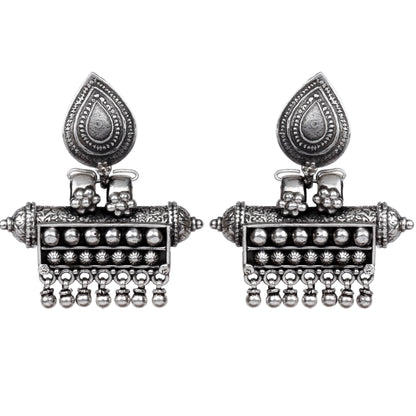 Alia Bhat in Silver Earrings