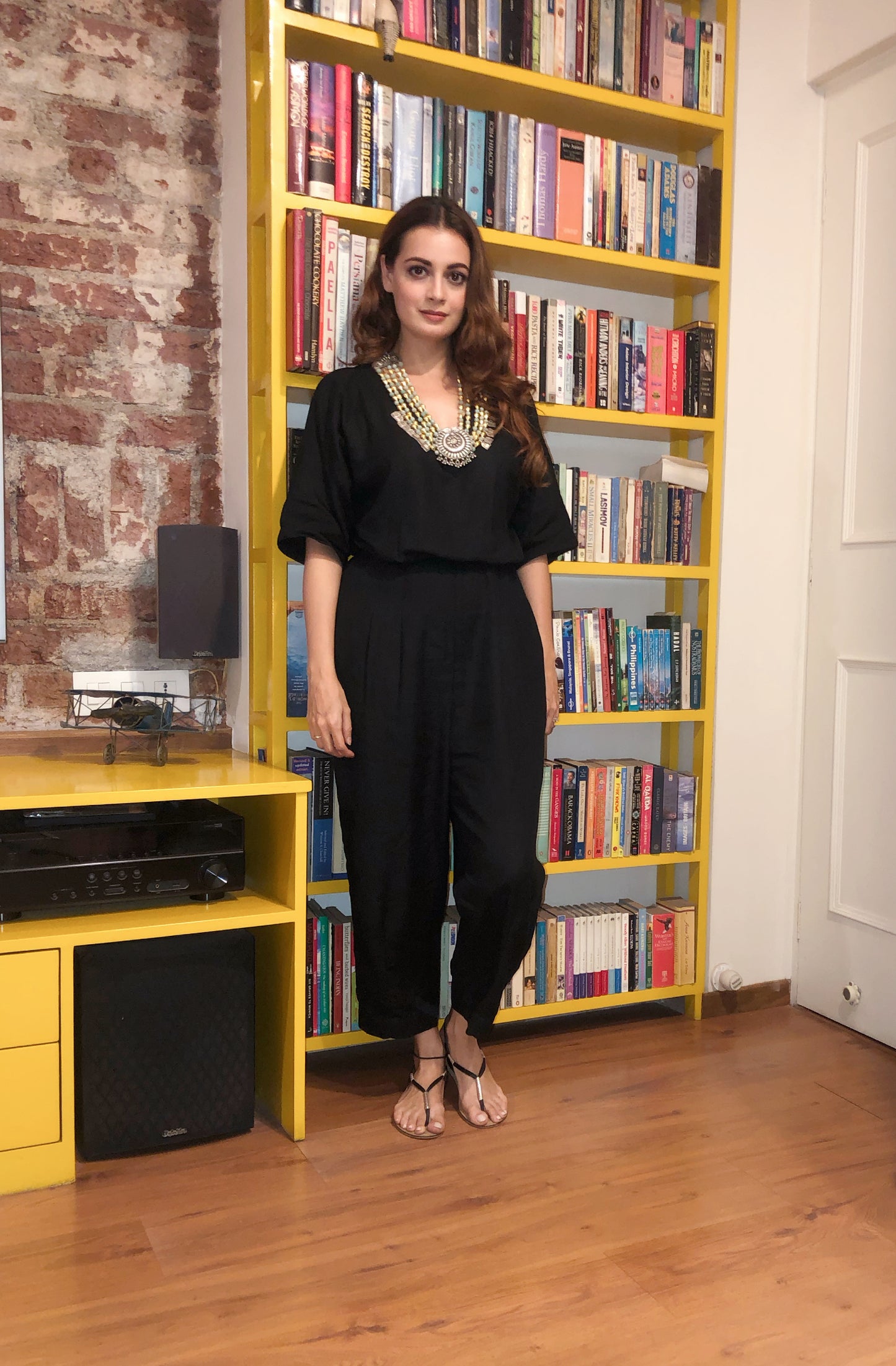 Dia Mirza in Silver Necklace