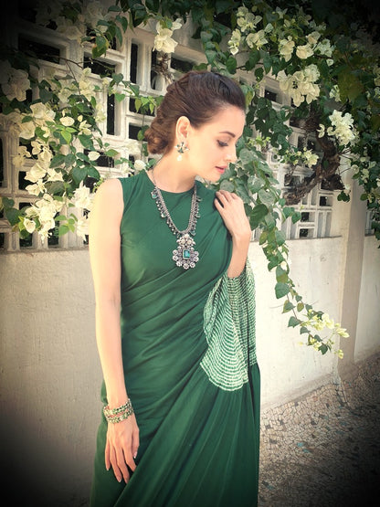 Dia Mirza in Silver Necklace
