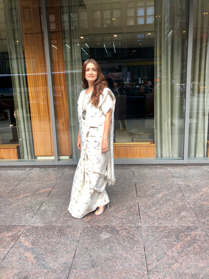 Dia Mirza in Silver Necklace