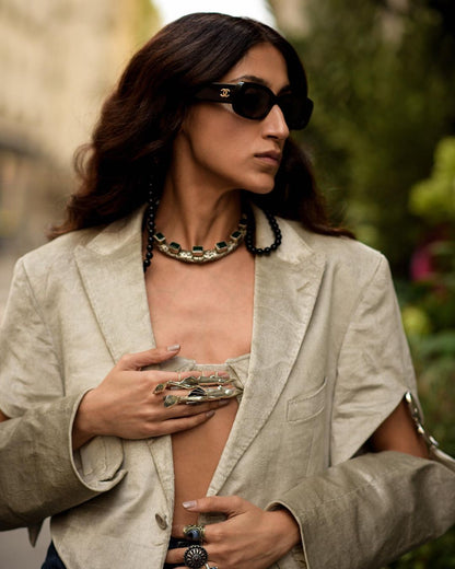 Divya Saini In Silver Jewellery