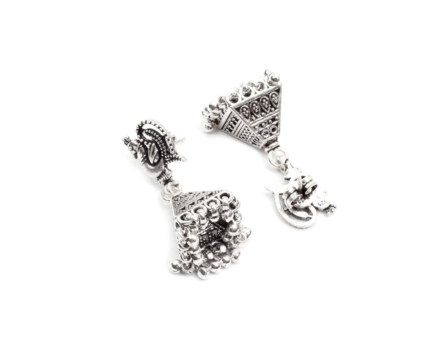 Silver Handcrafted Tribal Silver Earrings