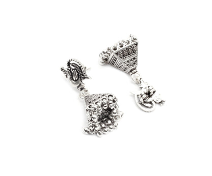 Silver Handcrafted Tribal Silver Earrings