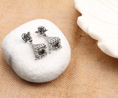 Silver Handcrafted Tribal Silver Earrings