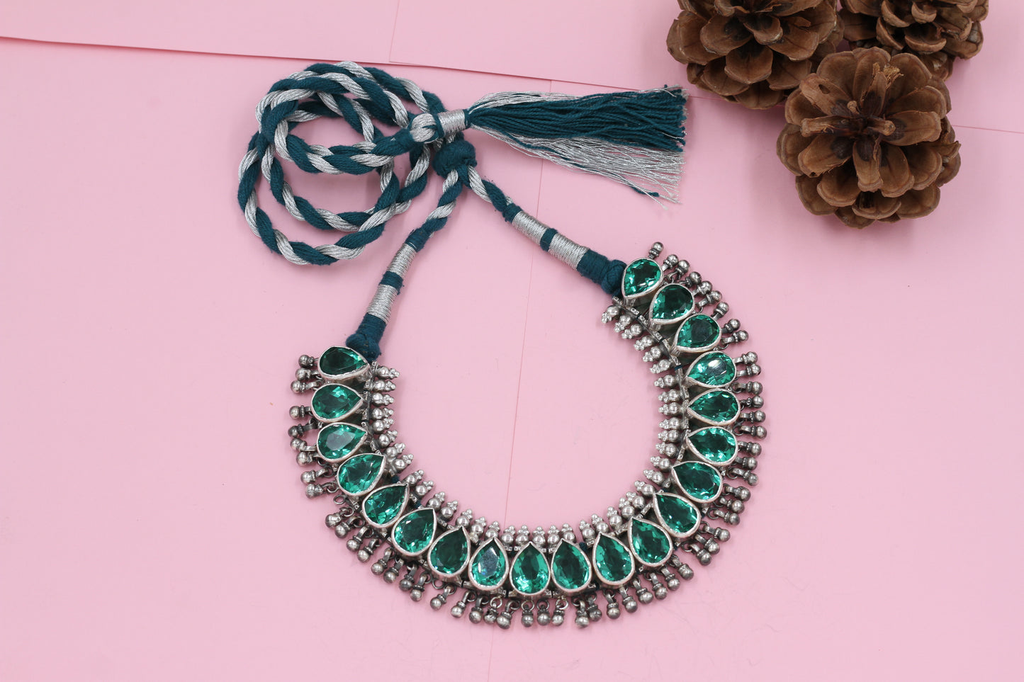 Silver Necklace by Sangeeta Boochra: Handcrafted Elegance