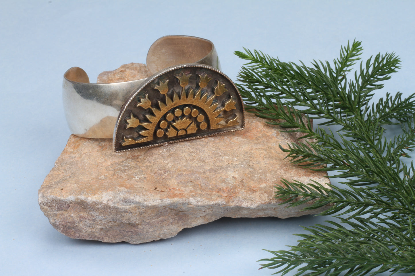 Anantaya - Silver Handcrafted Adjustable Hand Cuff