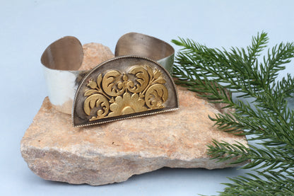 Anantaya - Silver Handcrafted Adjustable Hand Cuff