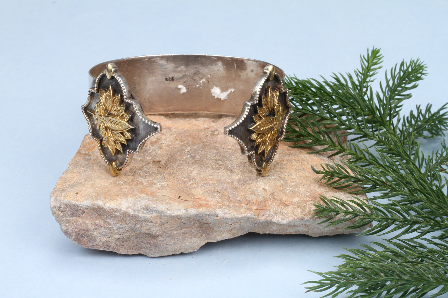 Anantaya - Silver Handcrafted Adjustable Hand Cuff