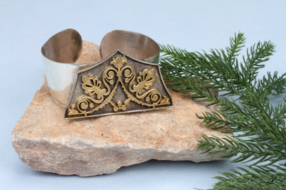 Anantaya - Silver Handcrafted Adjustable Hand Cuff