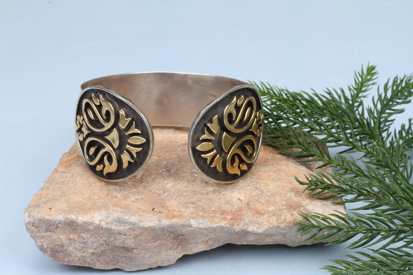 Anantaya - Silver Handcrafted Adjustable Hand Cuff