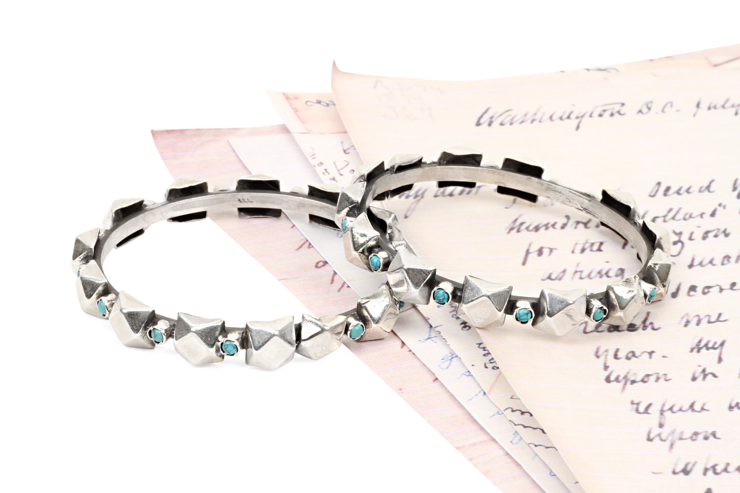 Sangeeta Boochra Tribal Silver Bracelet With Turquoise