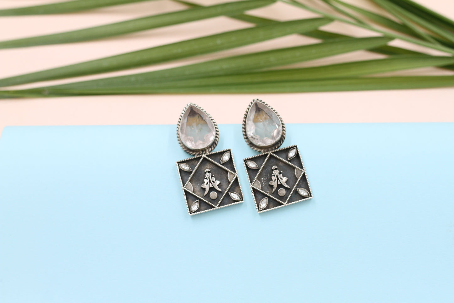 Delicate Silver Earrings with Vibrant Hydro Gemstones